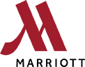 Red Marriott logo with an uppercase "M" and "Marriott" text on a white background.