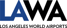 Logo with a blue triangular slope and LA in blue next to a stylized capital L and A in black font.